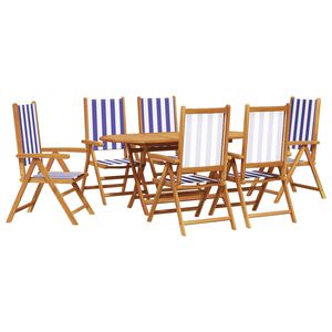 vidaXL Aia s&ouml;&ouml;gilaudade komplekt 7 pcs Sinine ja Valge
