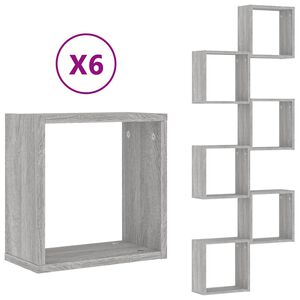 vidaXL Wall Cube riiulid 6 tk Hall Sonoma 30x15x30 cm