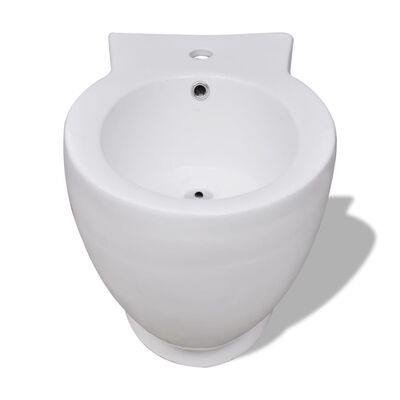 Valge keraamilise tualettpoti ja bidee komplekt