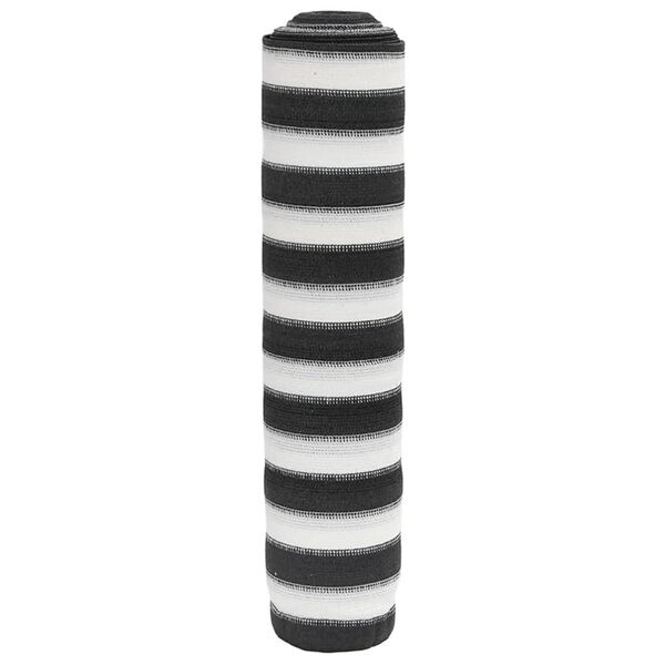 vidaXL privaatsusvõrk, antratsiit ja valge, 1,8 x 25 m, HDPE, 75 g/m²