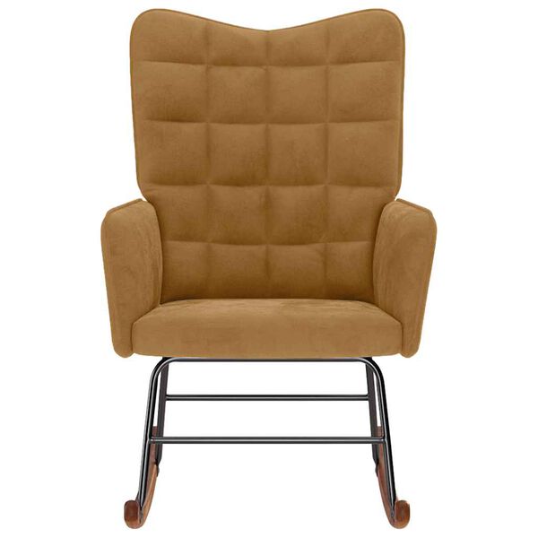 vidaXL kiiktool, pruun, samet