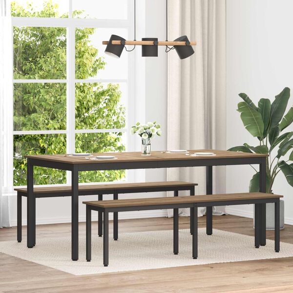 vidaXL pink Artisani tamme 160 x 35 x 45 cm Tehispuit