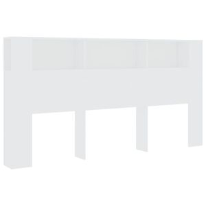 vidaXL voodipeatsi kapp, valge, 200 x 18,5 x 104,5 cm