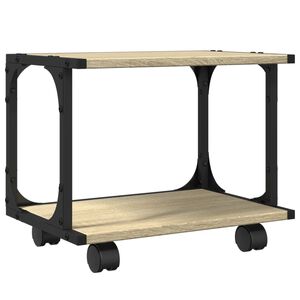 vidaXL printerialus, 2 tasandit, Sonoma tamm, 41x28x33,5 cm, tehispuit