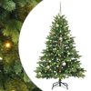vidaXL Tehisj&otilde;ulupuu koos 150 LED-iga Roheline 150 cm PE ja PVC