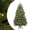 vidaXL Kunstlik kokkupandav j&otilde;ulupuu Roheline 180 cm PVC ja teras