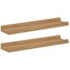 vidaXL Seinariiul 2 tk Pruun 40 x 9 x 3 cm Tehispuit