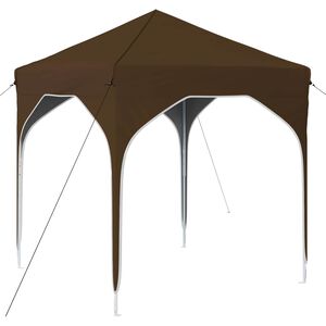 vidaXL &Uuml;hepuuline peotelk 194 x 194 x 245 cm Pruunikashall