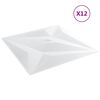 vidaXL seinapaneelid 12 tk, valge, 50 x 50 cm, XPS 3 m&sup2;, t&auml;ht