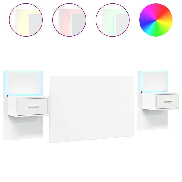 vidaXL kappidega voodipeats, valge, 120 cm, tehispuit