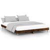 vidaXL voodiraam ilma madratsita suitsutatud tamm 200x200 cm tehispuit