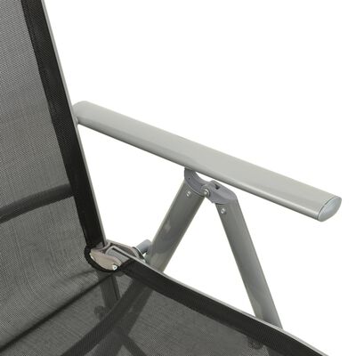 vidaXL allalastava seljatoega tool, tekstileen ja alumiinium, hõbedane