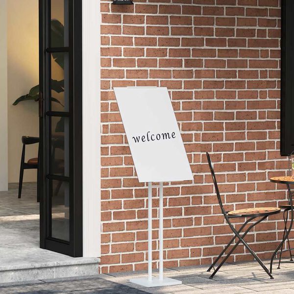 vidaXL Messin&auml;itus Displays 2 pcs Valge 26.5 x 26.5 x 127 cm Raud