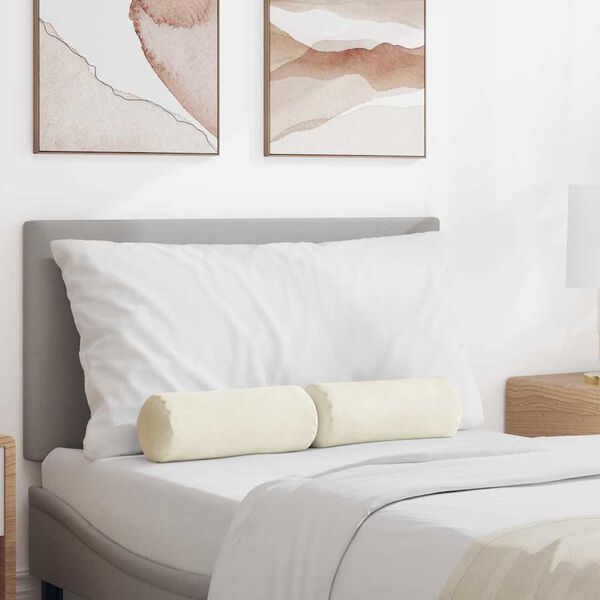 vidaXL Padjad 2 pcs cream Ø 15 x 40 cm Korter kangas