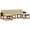 vidaXL V&auml;li diivanikomplekt padjaga 6 pcs Looduslik ja beež