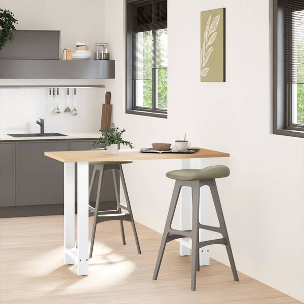 vidaXL baarilaua jalad, valged, 2 tk, 50 x (90–91) cm, teras