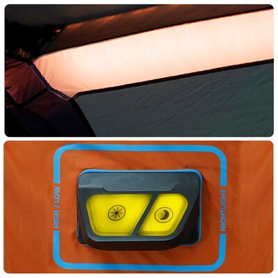 vidaXL peretelk LED 9-kohaline helehall ja oranž, kiirvabastus