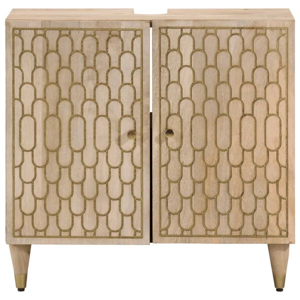 vidaXL vannitoa valamukapp, 62 x 33 x 58 cm, mangopuit