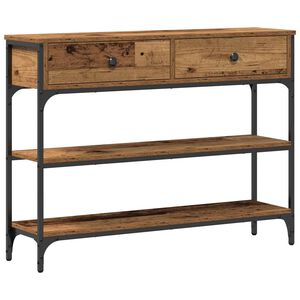 vidaXL Konsoollaud Vana puit 100 x 25 x 75 cm Tehispuit