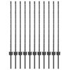 vidaXL Maatrikse posti 11 pcs Hall 140 cm Pulberv&auml;rvitud teras