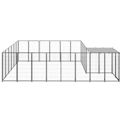vidaXL koeraaedik, must, 12,1 m², teras