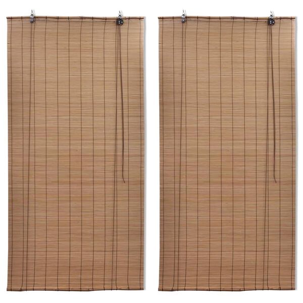 vidaXL bambusrulood 2 tk, 150 x 220 cm, pruun