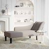 vidaXL Chaise Lounge parema k&auml;etoe Taupe kangaga