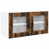 vidaXL Seinaklaasikapp PORTO Suitsetatud tamm 80 x 31 x 40 cm