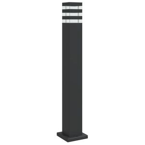 vidaXL aia lambipost, must, 80 cm, alumiinium