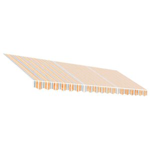 vidaXL varikatuse asenduskangas, mitmevärviline, triibuline, 4,5x3 m