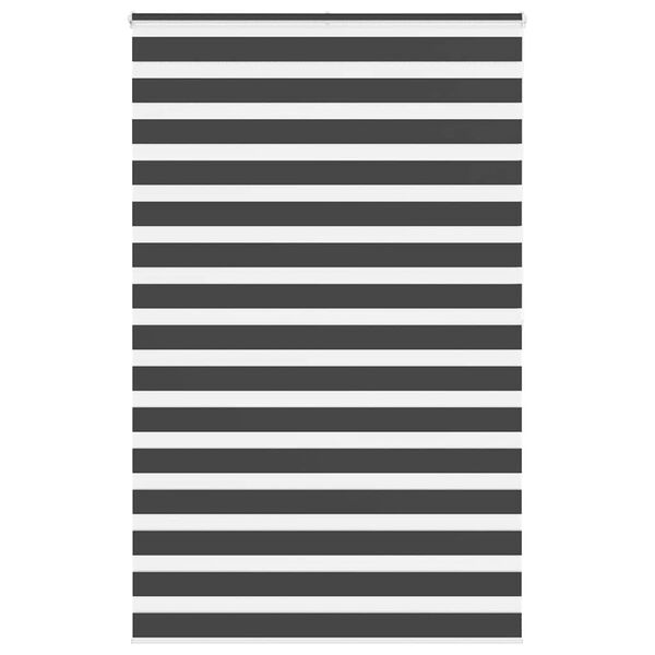 vidaXL Triibuline ruloo must 150x200 cm kanga laius 145,9 cm pol&uuml;ester