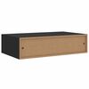 vidaXL sahtlitega seinariiulid, 2 tk, must, 40x23,5x10 cm MDF