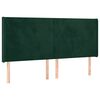vidaXL voodipeats servadega, tumeroheline, 203x16x118/128 cm, samet
