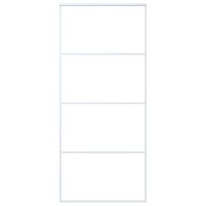 vidaXL liuguks, ESG-klaas ja alumiinium, 90 x 205 cm, valge