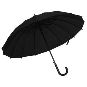vidaXL automaatne vihmavari, must, 105 cm
