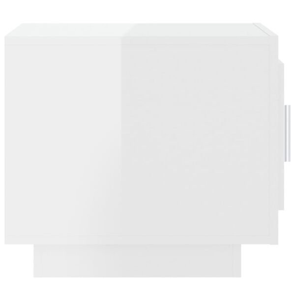 vidaXL kohvilaud, k&otilde;rgl&auml;ikega valge, 51x50x45 cm, tehispuit