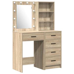 vidaXL Riietumislaud sahtliga 2 pcs Pruun 50 x 41 x 135 cm Tehispuit