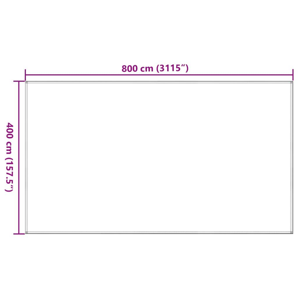 vidaXL telgimatt 400x800 cm must, HDPE