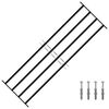vidaXL Akna rest 175 x 60 cm Pulberv&auml;rvitud teras Must