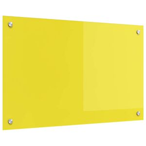 vidaXL K&ouml;&ouml;giseina paneel Kollane 80 x 50 cm karastatud klaas