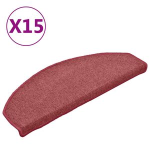 vidaXL trepimatid 15 tk 65 x 24 x 4 cm bordoopunased poolringikujulised suured