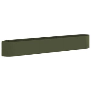 vidaXL T&otilde;stetud Aiapeenar Oliiviroheline 300 x 40 x 40 cm Teras