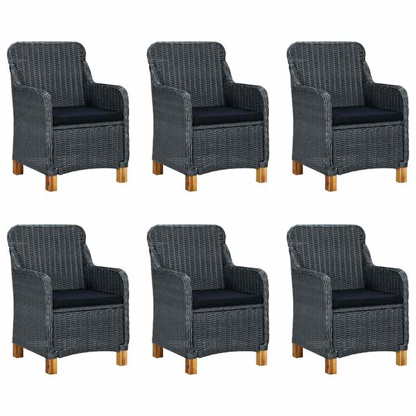 vidaXL 7-osaline aiam&ouml;&ouml;bli s&ouml;&ouml;gikomplekt, tumehall