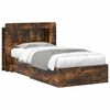 vidaXL Voodiraam ladustamisega Suitsutatud tamm 75 x 190 cm Tehispuit