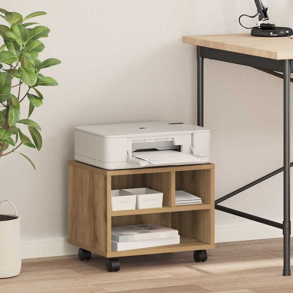 vidaXL Printeri alus K&auml;sit&ouml;&ouml;puu 41 x 32 x 34,5 cm Tehispuit