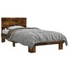 vidaXL Peatsiga voodiraam Suitsutatud tamm 80 x 200 cm Tehispuit