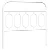 vidaXL metallist vahetatav voodipeats, valge, 100 cm