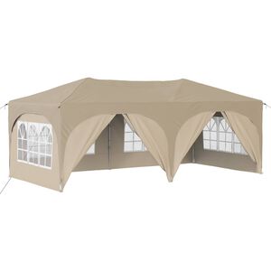 vidaXL &Uuml;hepuuline peotelk 575 x 288 x 245 cm Kreemjas Oxfordi kangas