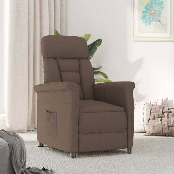 vidaXL Recliner Tool Brown Tumepruun 70.5 x 96.5 x 95 cm kangas