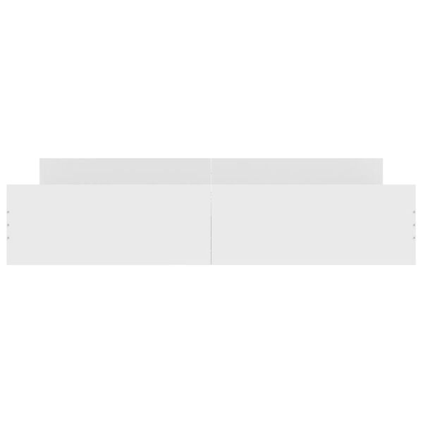 vidaXL voodiraam peatsi ja jalutsiga, valge, 200 x 200 cm